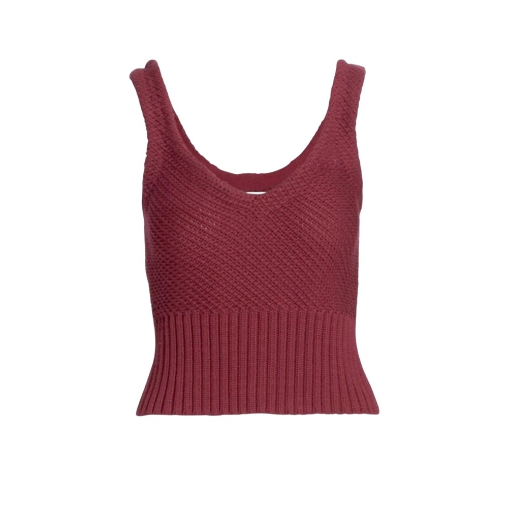 RAMY BROOK Cece Knit Tank Top Burgundyβ V-Neck Size XS